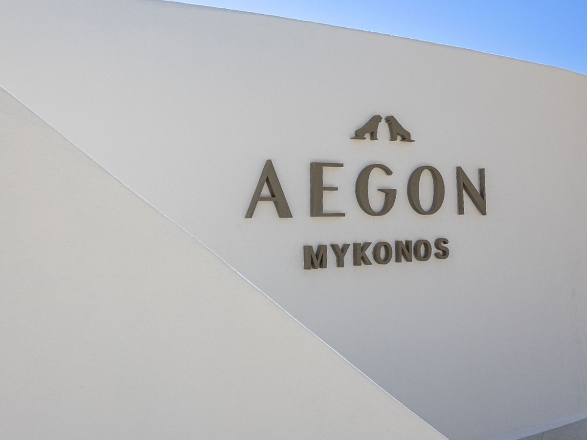 Κατασκευή σημάνσεων ξενοδοχείου Aegon στη Μύκονο
